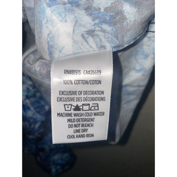 New Robert Graham FLEMING Art Paisley Blue Floral Large Classic Fit large Long - Picture 8 of 16